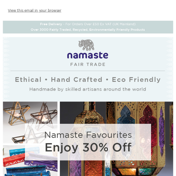 Namaste Favourites Enjoy 30 % Off