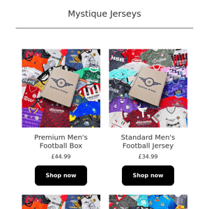 Freshen up your shirt collection today Mystique Jerseys!