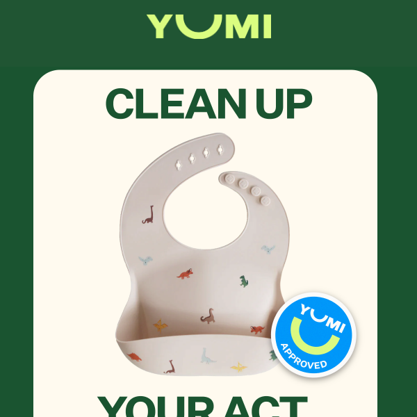 Keep clean with the Mushie Silicone Baby Bib