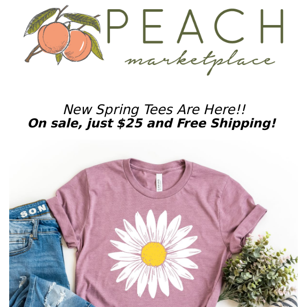 New Daisy and Wildflower Tees Just Arrived!! 💐