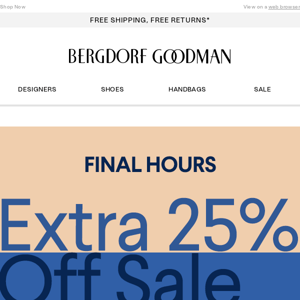 Final Hours: Extra 25% Off BG Sale