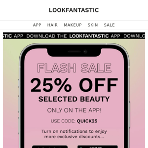 QUICK: 25% Off On The APP 📲