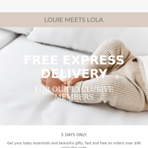 Free Express Delivery for you!