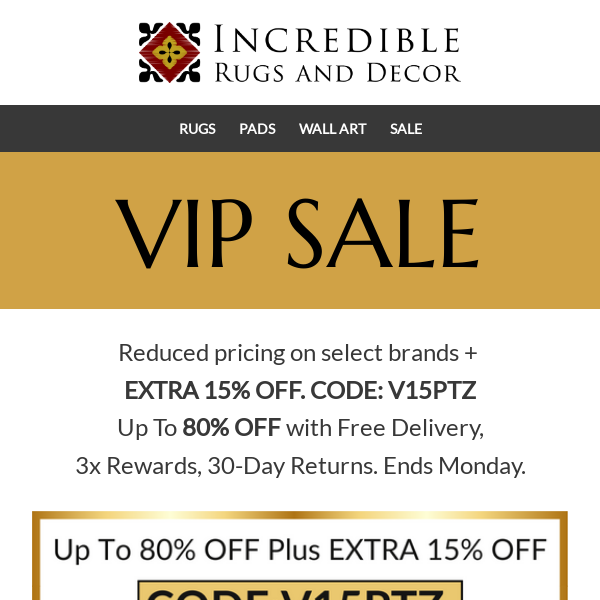 👋 Hey VIP! Take a special 15% off.