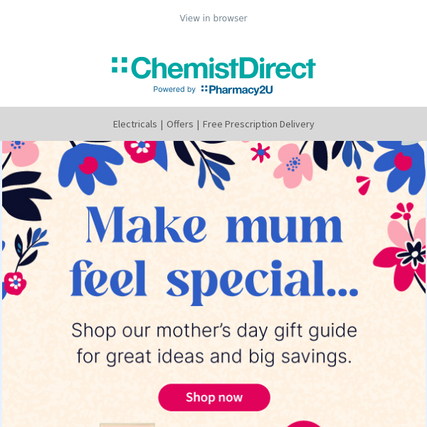 Celebrate Mum with an extra 10% off gifts!