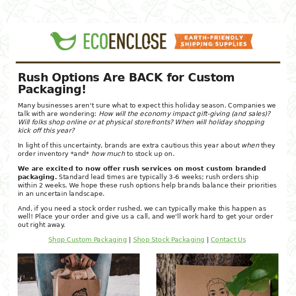 Rush Options for Retail and Ecommerce Packaging