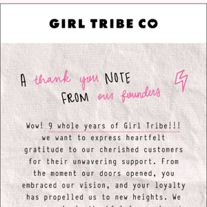 A NOTE FROM OUR FOUNDERS 💗