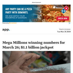 Top Stories: Mega Millions winning numbers for enormous $1.1 billion jackpot on March 26