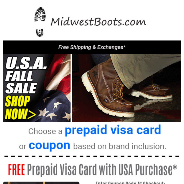 Fall U.S.A. Boot Deals + FREE Shipping