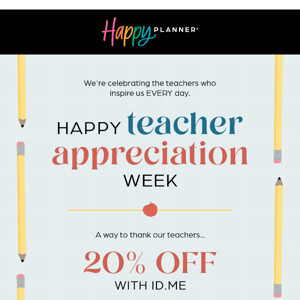 Happy Teacher Appreciation Week 🍎