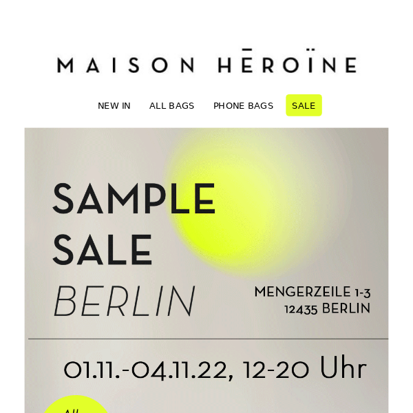 SAMPLE SALE BERLIN | Jedes Teil unter 100€!