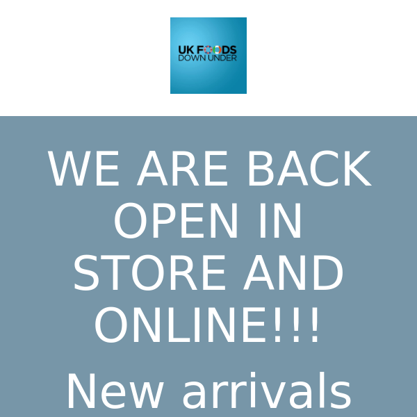 WE ARE BACK OPEN! NEW ARRIVALS! 10% OFF ALL WEEKEND!