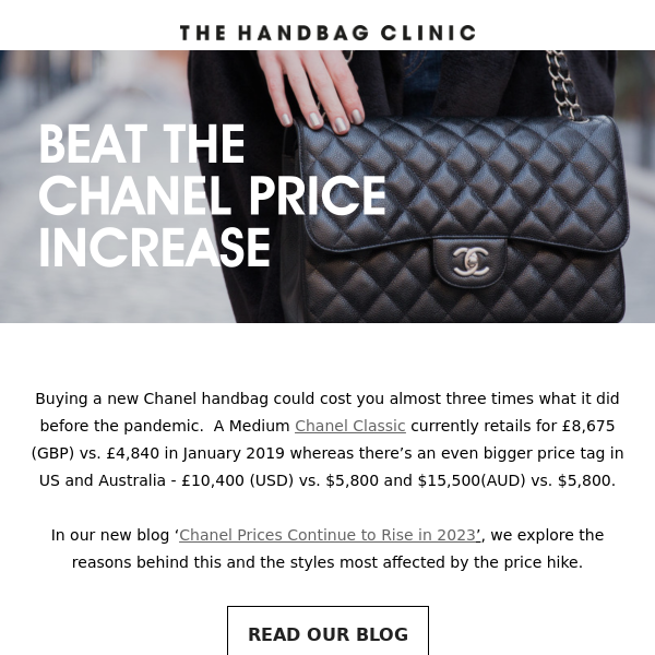 Beat the Chanel Price Increase - Handbag Clinic