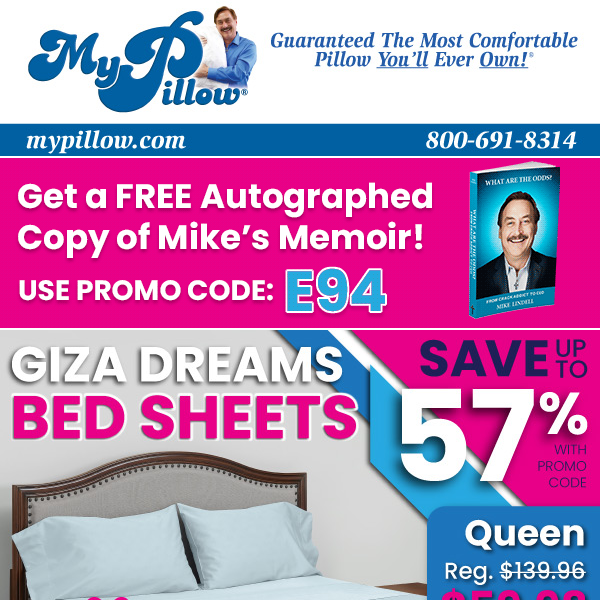Giza Dreams Bed Sheets Queen Size $59.98 & King Size $69.98
