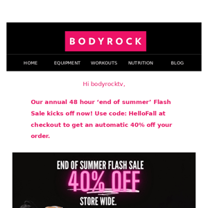 🚨40% off End of Summer Flash Sale! 🚨