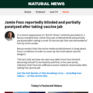 Jamie Foxx reportedly blinded and partially paralyzed after taking vaccine jab
