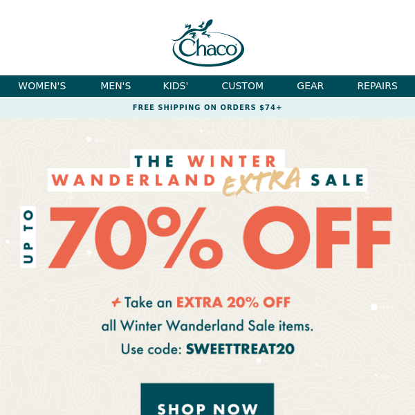 Snow big deal - extra 20% off all Winter Wanderland!