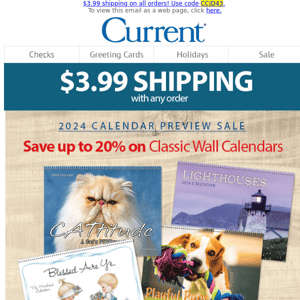 2024 calendars are HERE! They're up to 20% off & ship for $3.99!