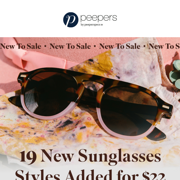 New Sale Sunglasses for $22