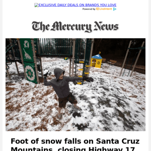 News Alert: Foot of snow falls on Santa Cruz Mountains, closing Highway 17