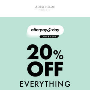 🔵 AFTERPAY SALE | 20% OFF EVERYTHING 🔵
