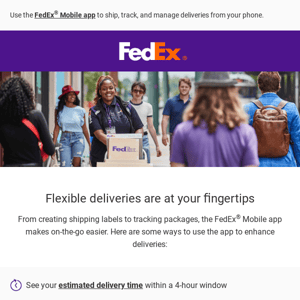 Flexible deliveries are at your fingertips