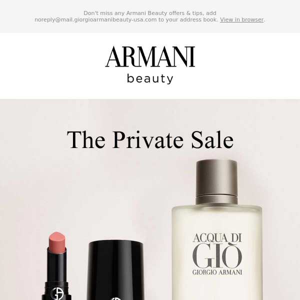 It's Not Too Late: Enjoy 25% Off Sitewide - Armani Beauty