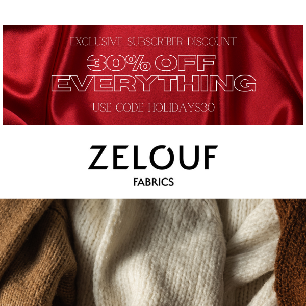 30% off to keep you cozy