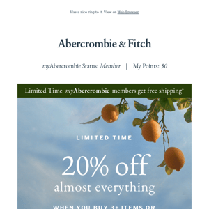 20% OFF almost everything?