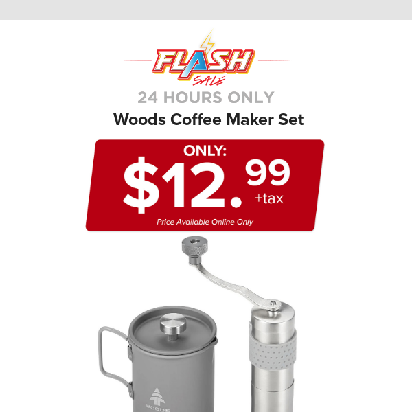 🔥  24 HOURS ONLY | WOODS COFFEE MAKER SET | FLASH SALE