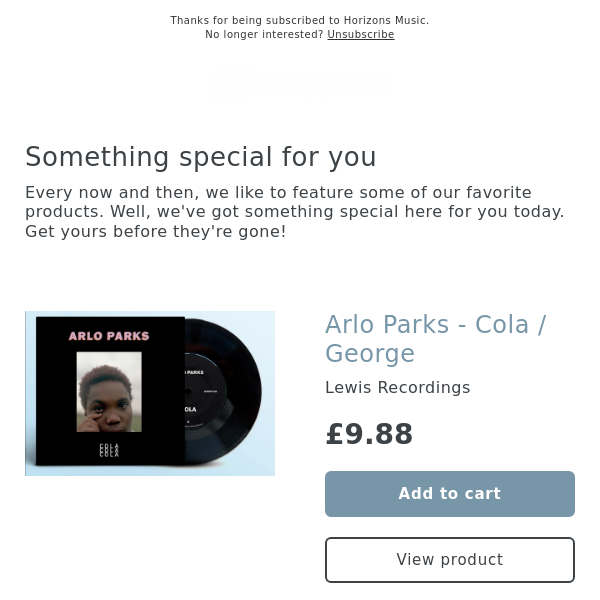 New! ARLO PARKS vinyl