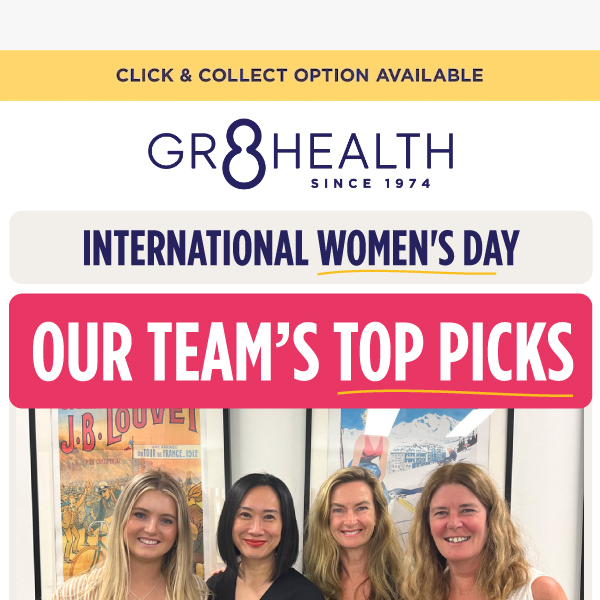 Our Team’s Top Picks ✨ International Women's Day