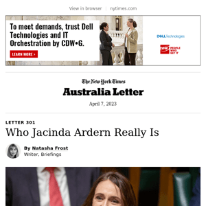 Australia Letter: Who Jacinda Ardern Really Is