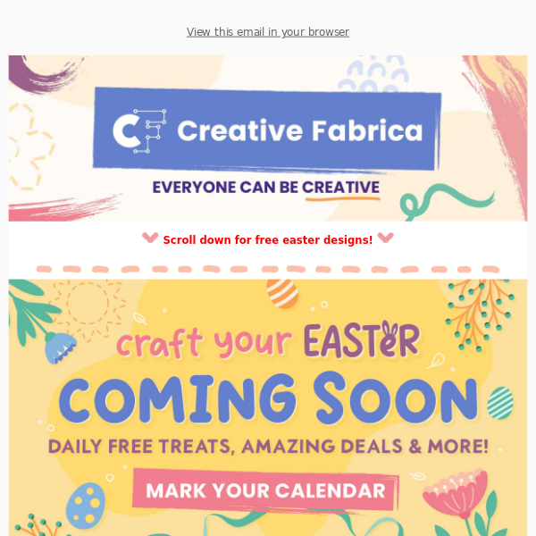 🤩 Unlock This Week's FREE Easter Designs!