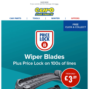 Your Choice Of Great Value Wipers From £3.09