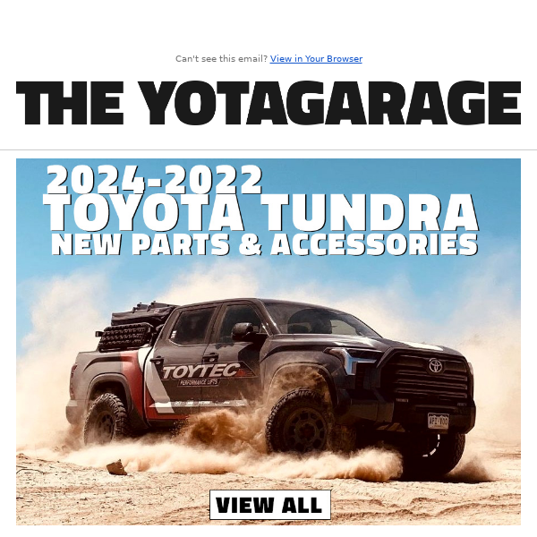 2024-2022 Tundra New Parts & Accessories - The Yota Garage