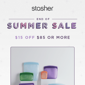 Say bye to summer with $15 off!
