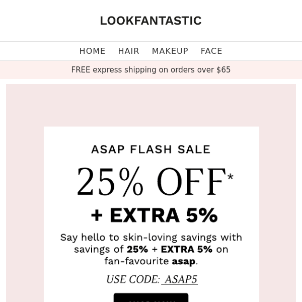 EXTRA 5% OFF ASAP 😍