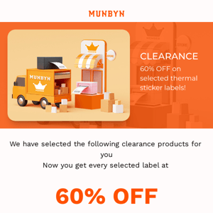 Clearance Offer🎊 60% Off on Selected products!