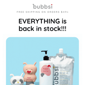 ICYMI: EVERYTHING is back in stock!