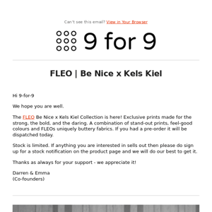 FLEO | Be Nice x Kels Kiel