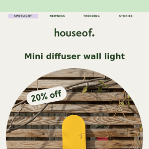 Outdoor spotlight: mini diffuser