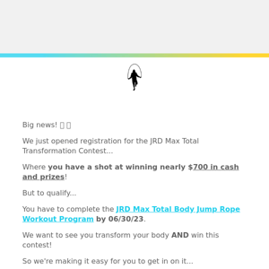 💰 JRD Max contest announced!