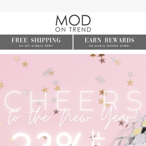 Cheers to the New Year with 23% OFF 🥂