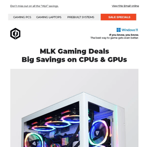 ✔ MLK Gaming PC Sale - Extra Savings on RTX 40 Series Systems