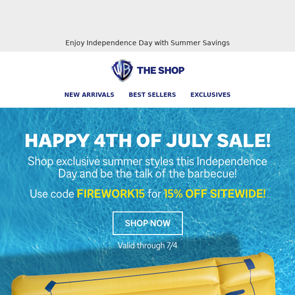 Take 15% off this 4th of July Weekend