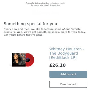 NEW! Whitney Houston - The Bodyguard [Red/Black LP]