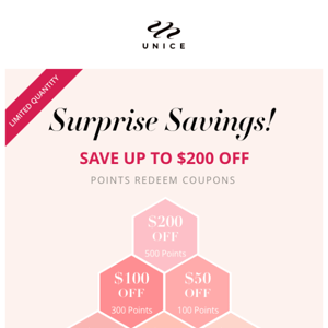 HAPPENING NOW: $200 coupon for you!