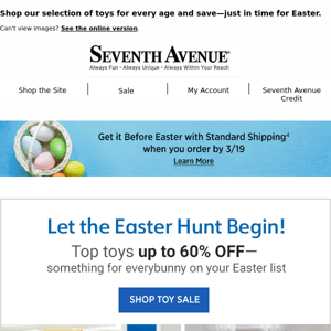 Save Up to 60% On Toys for Easter & Fill Their Baskets with Joy!