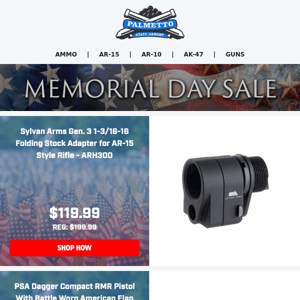 Memorial Day Special | Sylvan Arms AR-15 Folding Stock Adapter Now $119.99!